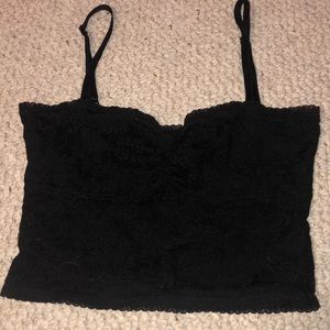 black lace bralette